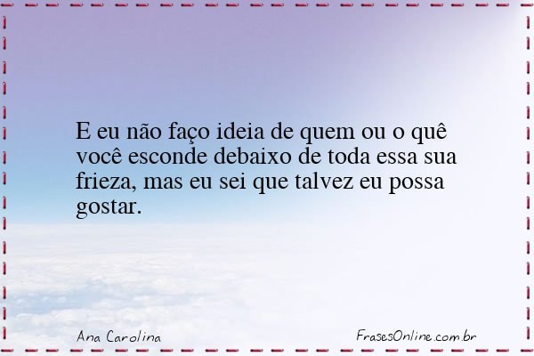 Frase de Ana Carolina