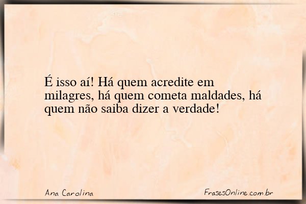 Frase de Ana Carolina