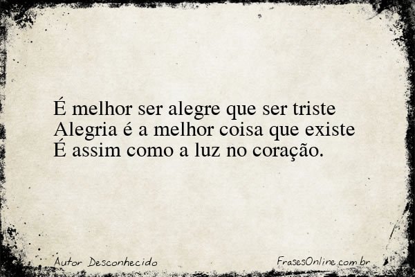 Frase de Autor Desconhecido