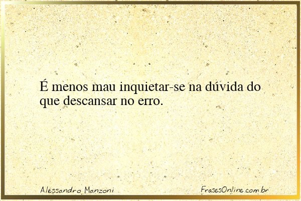 Frase de Alessandro Manzoni