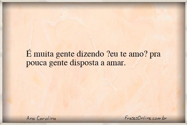 Frase de Ana Carolina