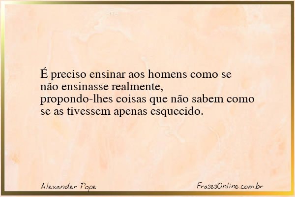 Frase de Alexander Pope