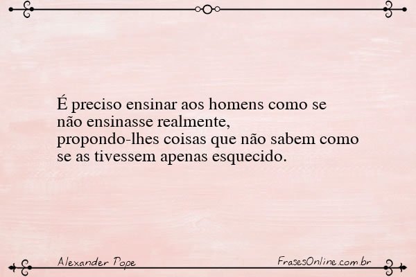 Frase de Alexander Pope