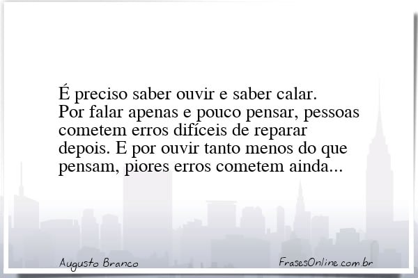 Frase de Augusto Branco