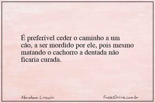 Frase de Abraham Lincoln