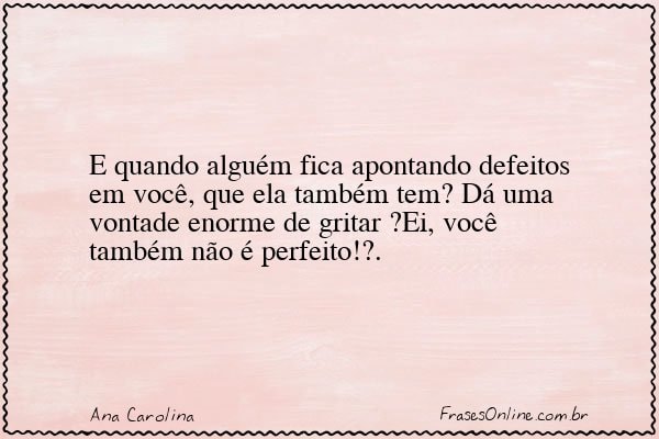 Frase de Ana Carolina