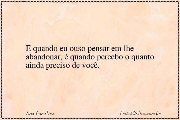 Frase de Ana Carolina