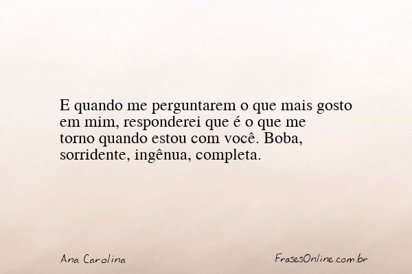 Frase de Ana Carolina