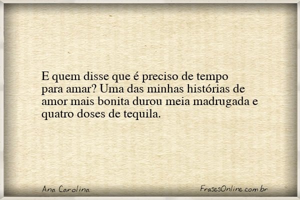 Frase de Ana Carolina