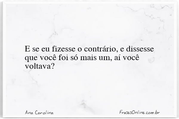 Frase de Ana Carolina