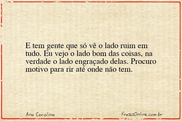 Frase de Ana Carolina