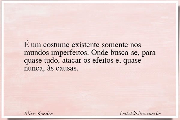 Frase de Allan Kardec