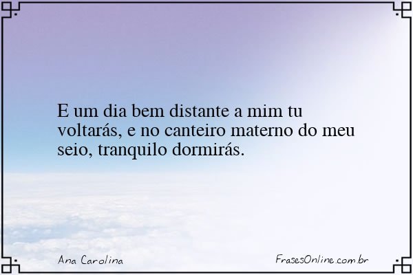 Frase de Ana Carolina