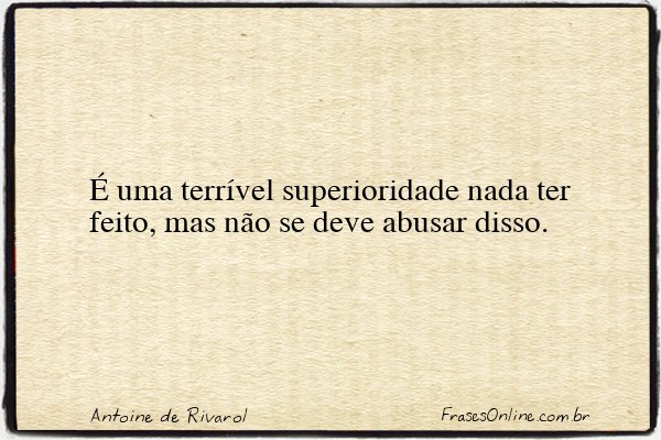 Frase de Antoine de Rivarol