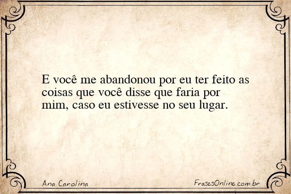 Frase de Ana Carolina