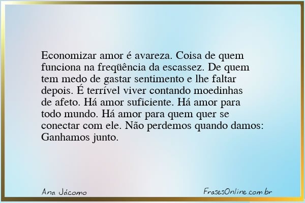 Frase de Ana Jácomo