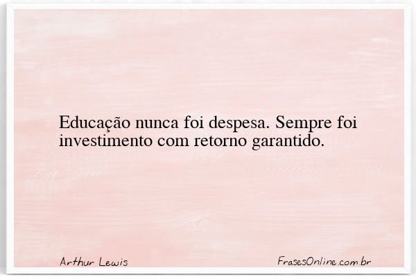 Frase de Arthur Lewis