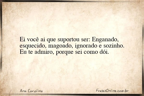 Frase de Ana Carolina