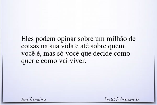 Frase de Ana Carolina
