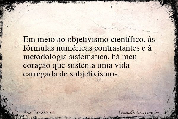 Frase de Ana Carolina
