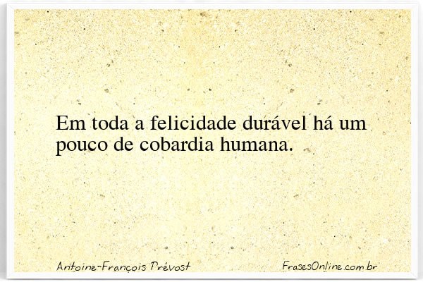 Frase de Antoine-François Prévost
