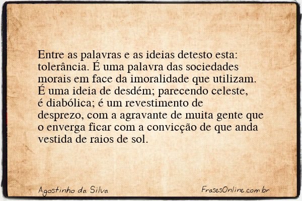 Frase de Agostinho da Silva