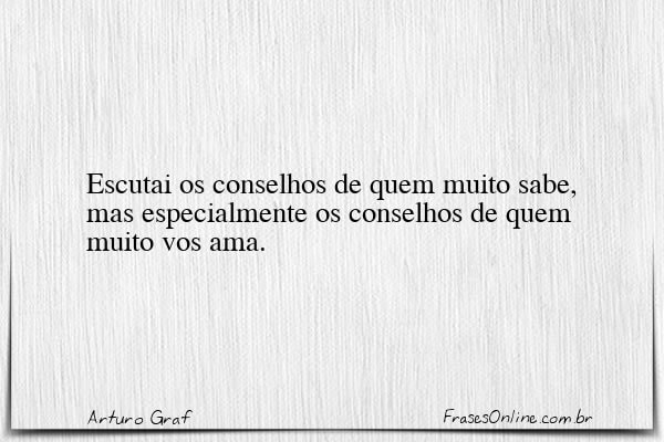 Frase de Arturo Graf