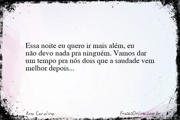 Frase de Ana Carolina