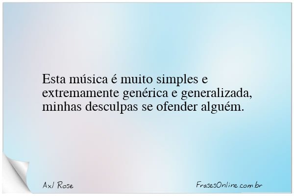 Frase de Axl Rose