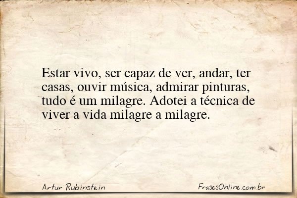 Frase de Artur Rubinstein