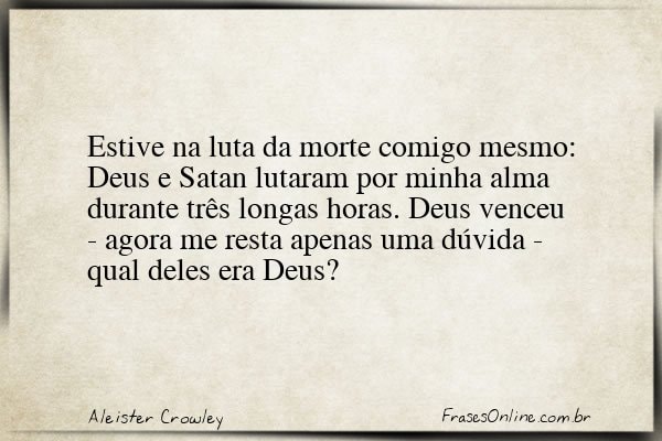 Frase de Aleister Crowley