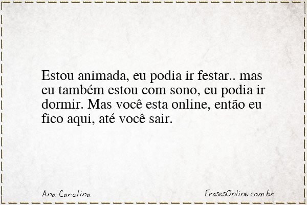 Frase de Ana Carolina