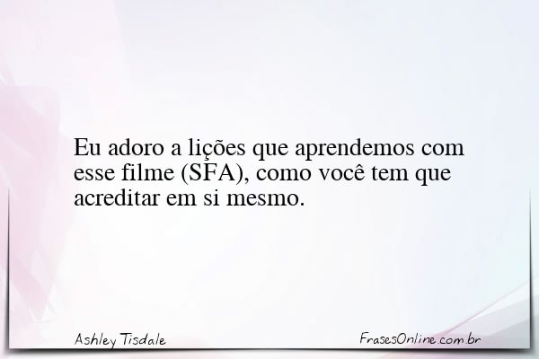 Frase de Ashley Tisdale