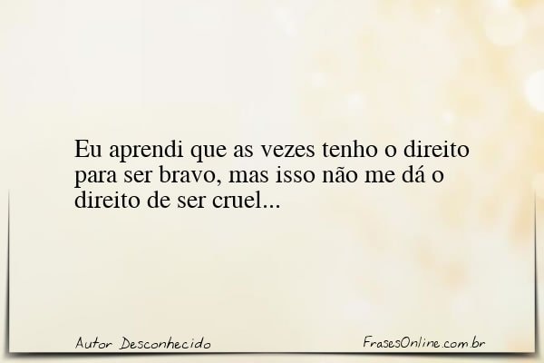 Frase de Autor Desconhecido