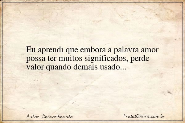 Frase de Autor Desconhecido