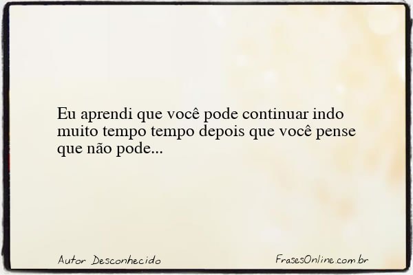 Frase de Autor Desconhecido