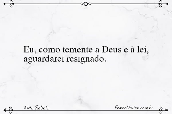 Frase de Aldo Rebelo