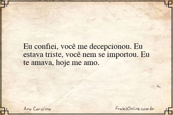 Frase de Ana Carolina