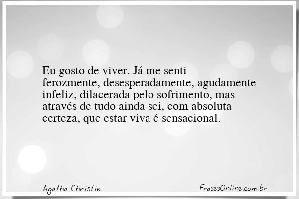 Frase de Agatha Christie