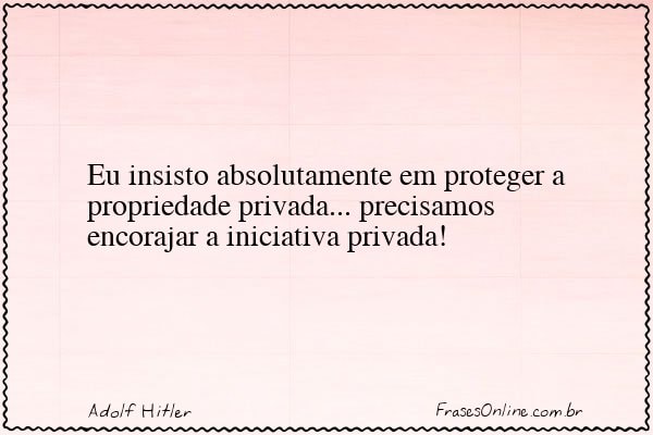 Frase de Adolf Hitler