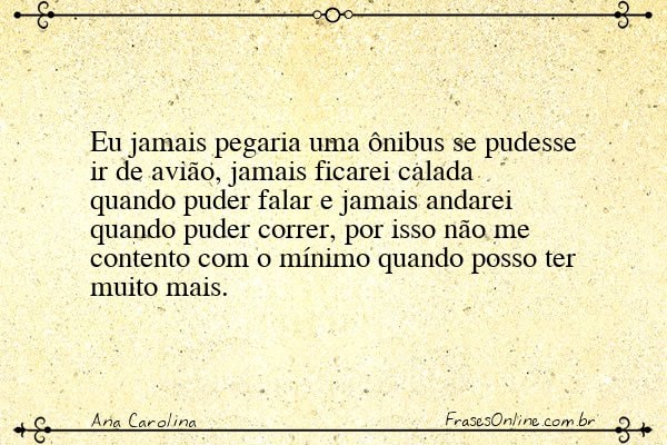 Frase de Ana Carolina