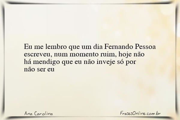 Frase de Ana Carolina