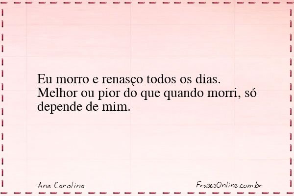 Frase de Ana Carolina