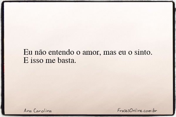 Frase de Ana Carolina