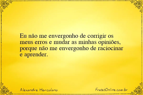 Frase de Alexandre Herculano