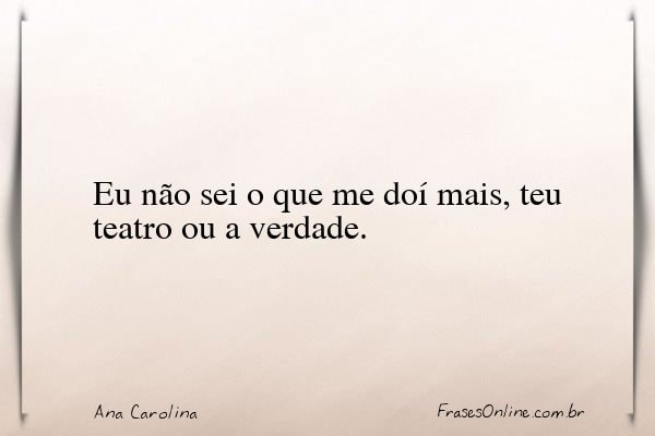 Frase de Ana Carolina