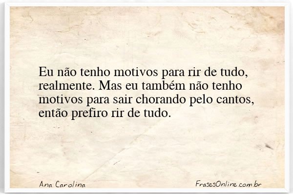 Frase de Ana Carolina