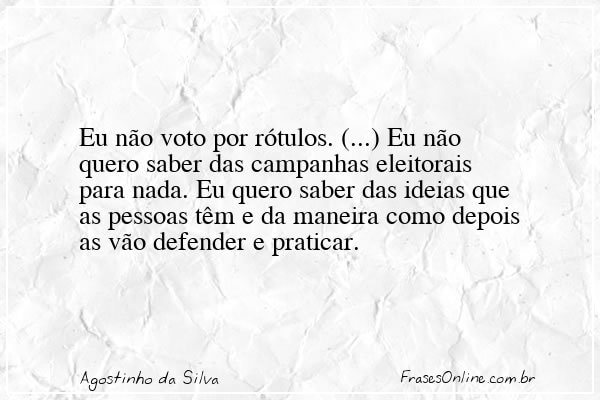 Frase de Agostinho da Silva