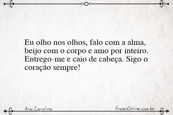 Frase de Ana Carolina