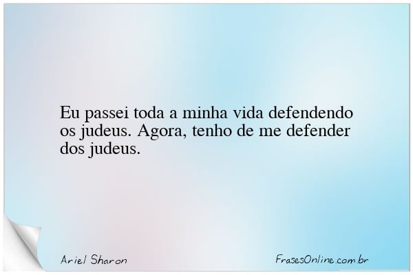 Frase de Ariel Sharon